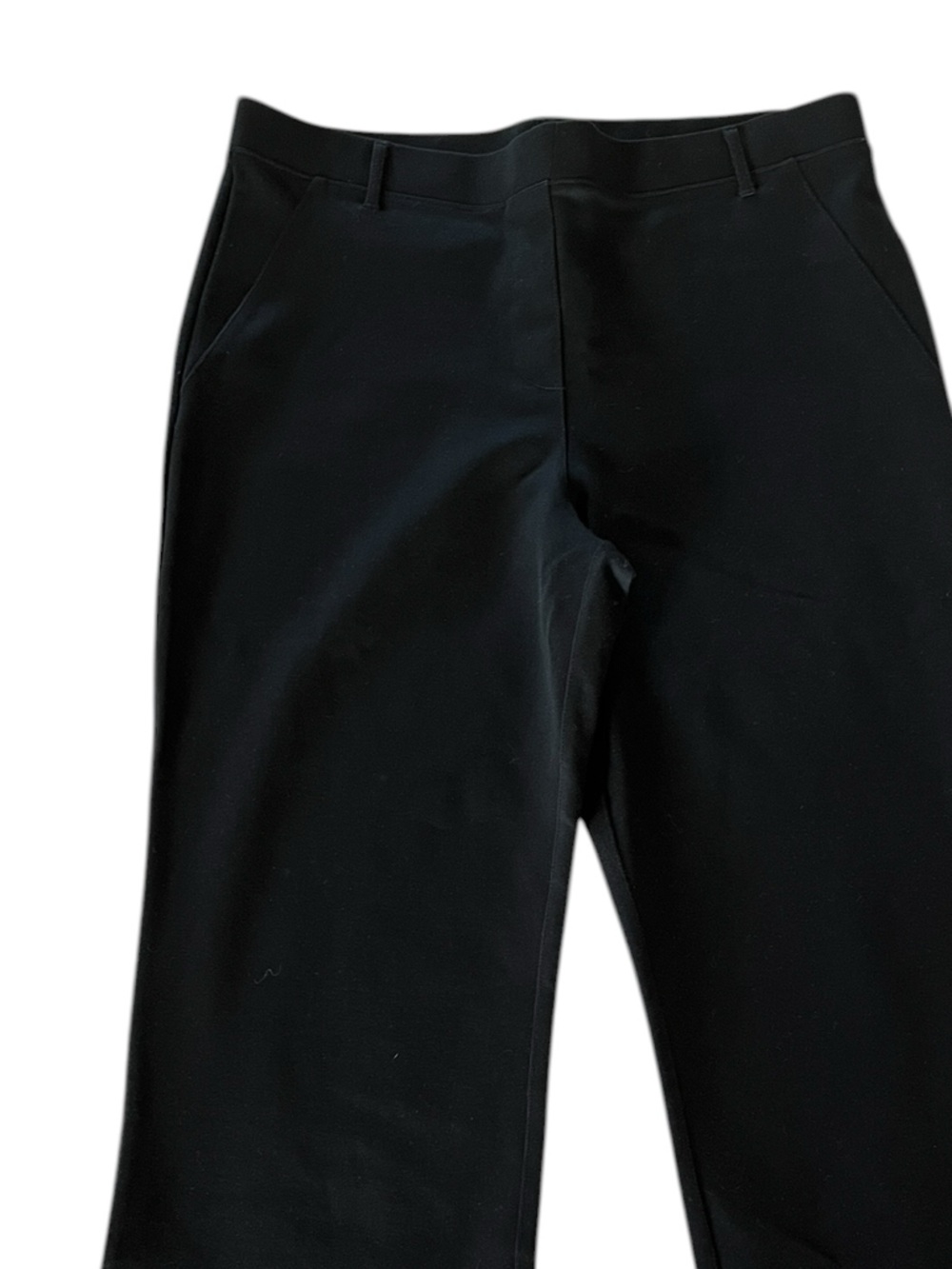 Quince Black Ponte Bootcut Pants Petite High Rise Stretch NWT Minimalist - Picture 3 of 7